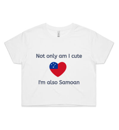 Cute and Samoan - Womens Crop Tee Thumbnail