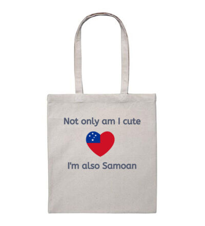 Cute and Samoan - Heavy Duty Canvas Tote Bag Thumbnail