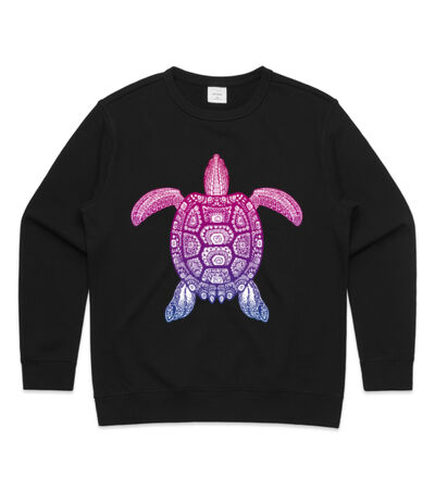 Purple Turtle - Womens Premium Crew Thumbnail