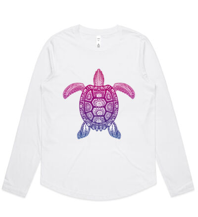 Purple Turtle - Womens Curve Longsleeve Tee Thumbnail