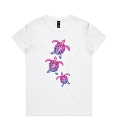 Purple turtle family - Mens Staple T shirt Thumbnail