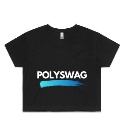 Polyswag Blue - Womens Crop Tee Thumbnail