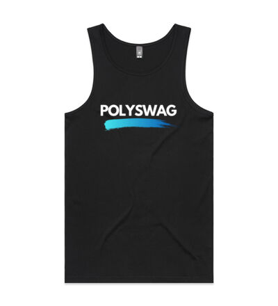Polyswag Blue - Mens Lowdown Singlet Thumbnail