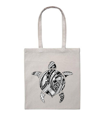 Polynesian Turtle - Heavy Duty Canvas Tote Bag Thumbnail