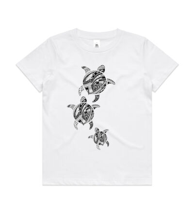 Polynesian Turtle Family - Kids Youth T shirt Thumbnail