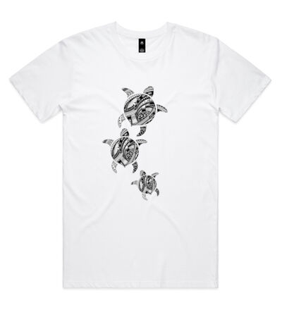 Polynesian Turtle Family - Mens Staple T shirt Thumbnail