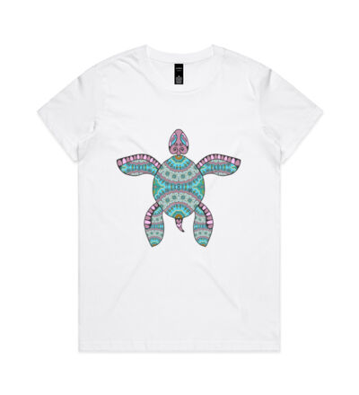 Turquoise Turtle - Womens Maple Tee Thumbnail