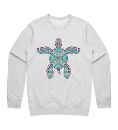 Turquoise Turtle - Mens Premium Crew Thumbnail