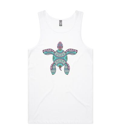 Turquoise Turtle - Mens Lowdown Singlet Thumbnail