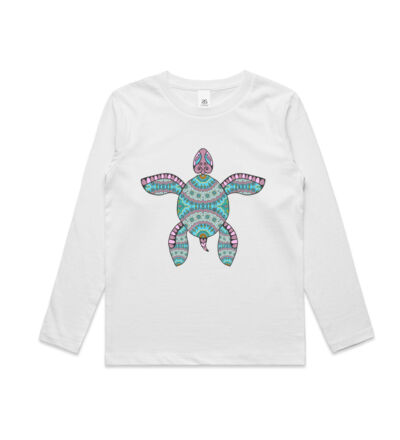 Turquoise Turtle - Kids Longsleeve Tee Thumbnail