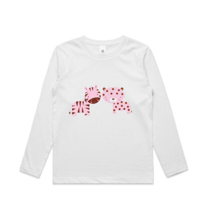 Zebra and Leopard - Kids Longsleeve Tee Thumbnail