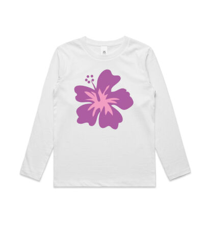 Pink Hibiscus - Kids Longsleeve Tee Thumbnail