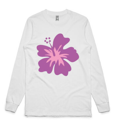 Pink Hibiscus - Mens Base Longsleeve Tee Thumbnail