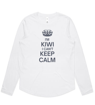 I'm Kiwi I can't keep calm. - Womens Curve Longsleeve Tee Thumbnail