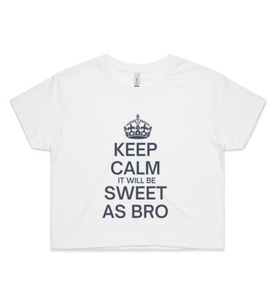 Keep Calm Sweet As - Womens Crop Tee Thumbnail