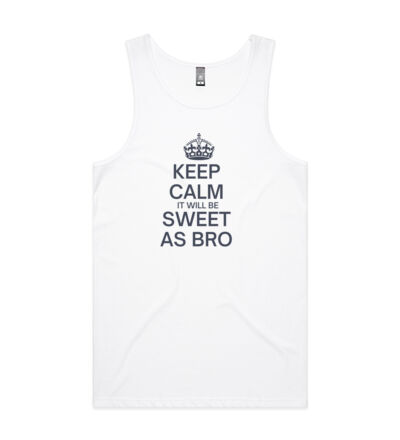 Keep Calm Sweet As - Mens Lowdown Singlet Thumbnail