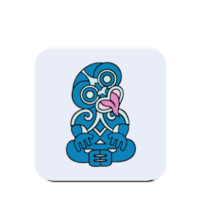 Green Hei Tiki - Coaster - Square Hardboard Thumbnail