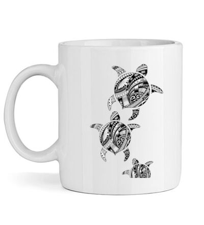 Polynesian Turtle Family - Mug Thumbnail