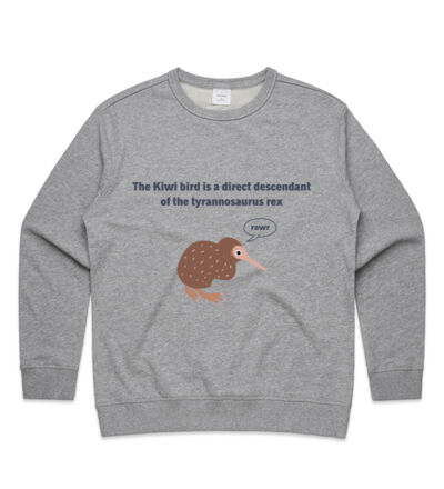 Kiwi Tyrannosarus Rex - Womens Premium Crew Thumbnail