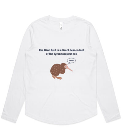 Kiwi Tyrannosarus Rex - Womens Curve Longsleeve Tee Thumbnail