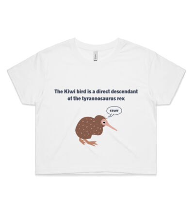 Kiwi Tyrannosarus Rex - Womens Crop Tee Thumbnail