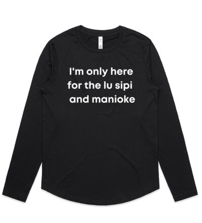 I'm only here for the lu sipi - Womens Curve Longsleeve Tee Thumbnail