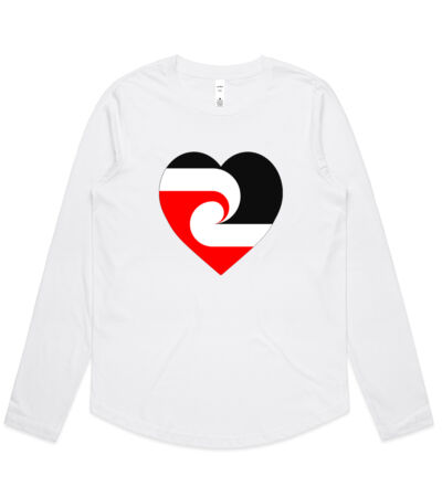 Maori Heart - Womens Curve Longsleeve Tee Thumbnail