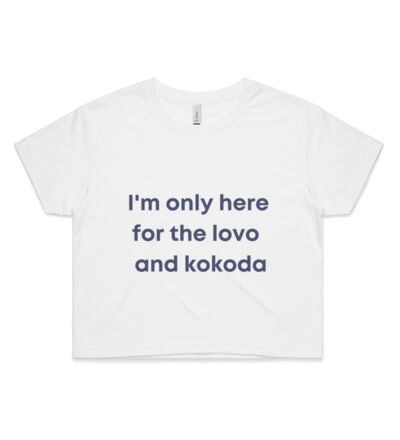 Only here for the lovo - Womens Crop Tee Thumbnail
