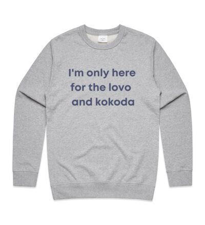 Only here for the lovo - Mens Premium Crew Thumbnail