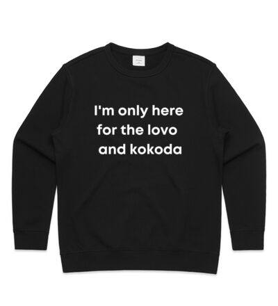 Only here for the lovo - Womens Premium Crew Thumbnail