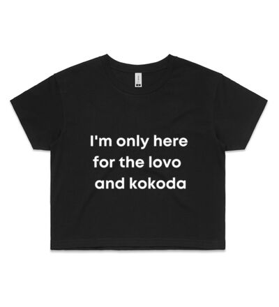 Only here for the lovo - Womens Crop Tee Thumbnail