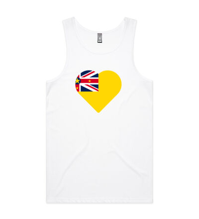 My heart is Niuean - Mens Lowdown Singlet Thumbnail