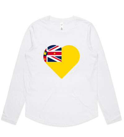 My heart is Niuean - Womens Curve Longsleeve Tee Thumbnail
