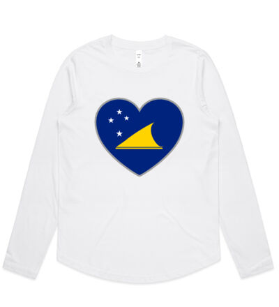 Tokelau Heart  - Womens Curve Longsleeve Tee Thumbnail
