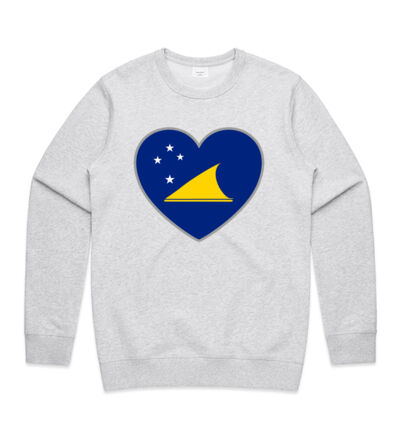 Tokelau Heart  - Mens Premium Crew Thumbnail