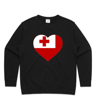 Tongan Heart - Womens Premium Crew Thumbnail