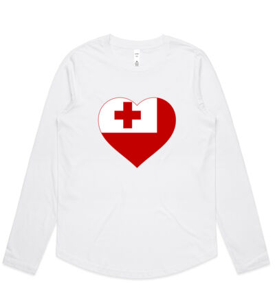 Tongan Heart - Womens Curve Longsleeve Tee Thumbnail