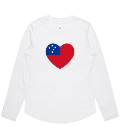 Samoan Heart - Womens Curve Longsleeve Tee Thumbnail