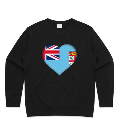 Fiji Heart - Womens Premium Crew Thumbnail