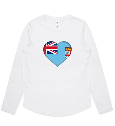 Fiji Heart - Womens Curve Longsleeve Tee Thumbnail