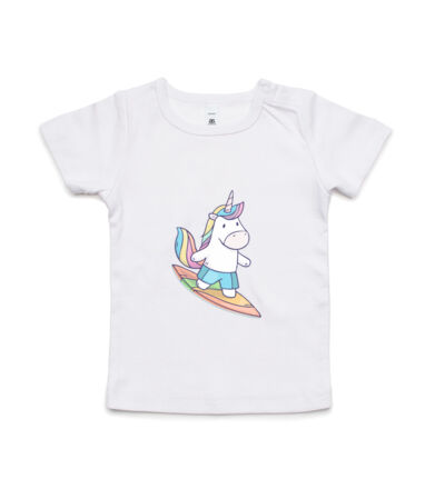 Surfing Unicorn - Kids Wee Tee Thumbnail