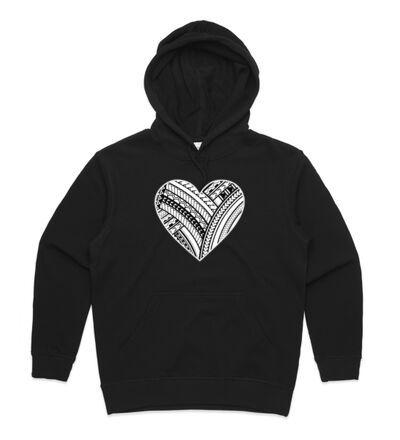 Polynesian Heart - Womens Premium Hood Thumbnail