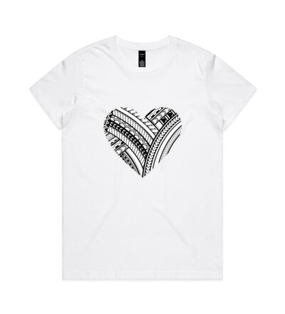Polynesian Heart - Womens Maple Tee Thumbnail