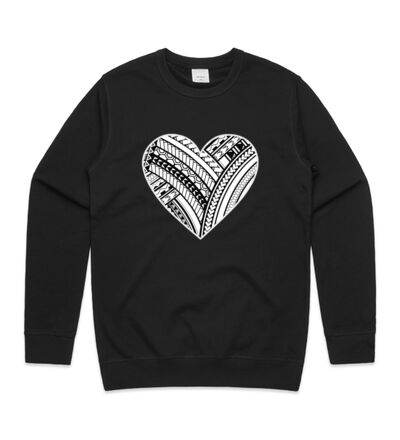 Polynesian Heart - Mens Premium Crew Thumbnail