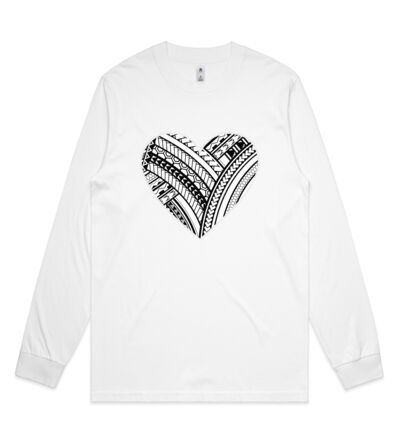 Polynesian Heart - Mens General Long Sleeve Tee Thumbnail
