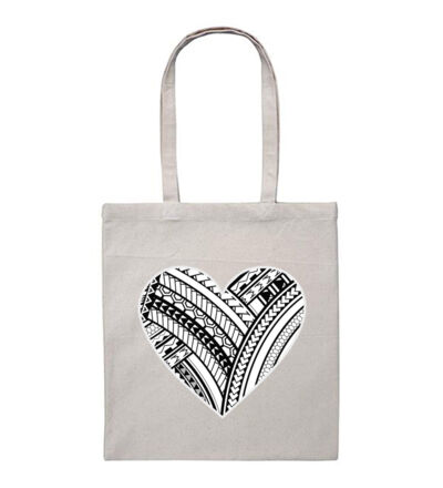Polynesian Heart - Heavy Duty Canvas Tote Bag Thumbnail