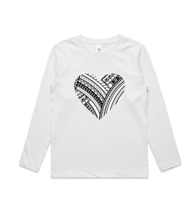 Polynesian Heart - Kids Longsleeve Tee Thumbnail