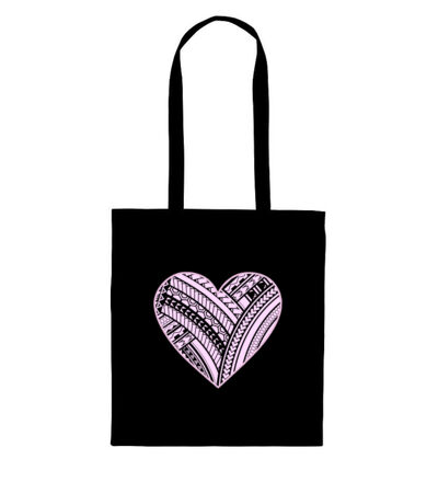 Pink Polynesian heart - Tote Bag Thumbnail