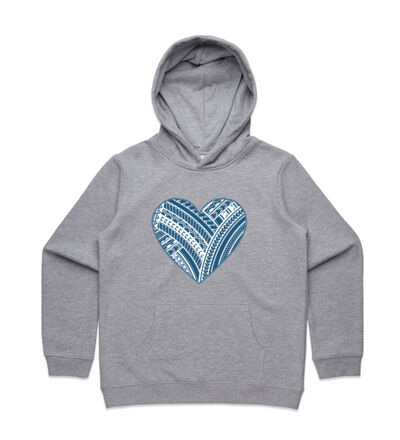 Green Polynesian heart - Kids Supply Hoodie Thumbnail