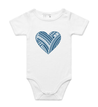 Green Polynesian heart - Mini-Me One-Piece Thumbnail